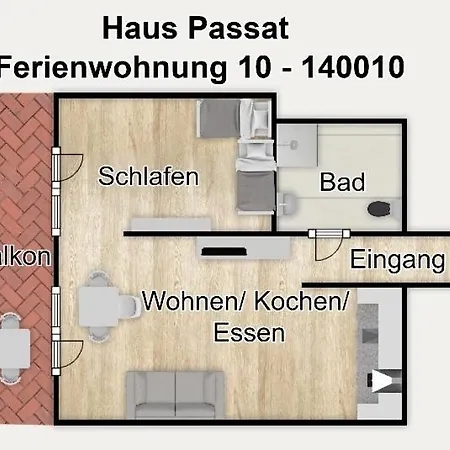Haus Passat 10 アパート *